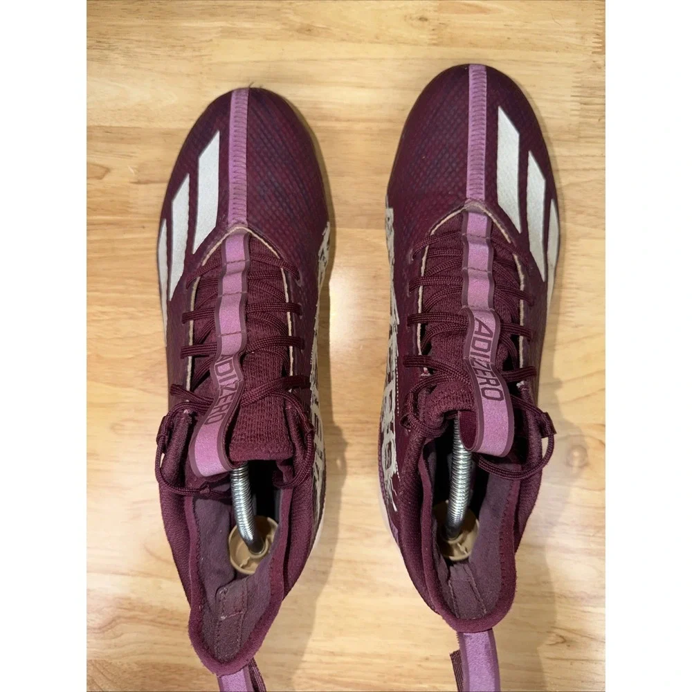 adidas Adizero Scorch Football Cleats Sneakers‎ Athletic Shoes GX4056 Maroon 12